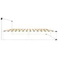 vidaXL Posteľný rám biely 160x200 cm kovový