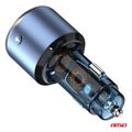 FM vysielač 1×USB-A 1×USB-C 12/24V AMiO-04655