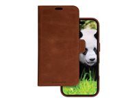 Puzdro s klopou pre mobilný telefón - kompatibilita s MagSafe - koža full-grain - dark tan - pre Apple iPhone 16 Pro