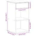 vidaXL Nočné skrinky so zásuvkou 2 ks staré drevo 35x34x66,5 cm