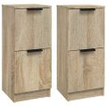 vidaXL Komody 2 ks dub sonoma 30x30x70 cm spracované drevo