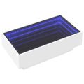 vidaXL Konferenčný stolík s LED biely 90x50x30 cm kompozitné drevo