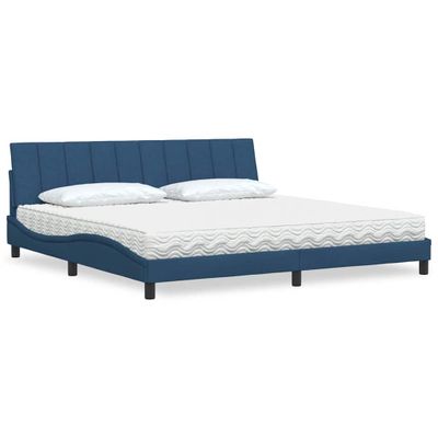 vidaXL Posteľ s matracom Hanko modrá 200x200 cm látka