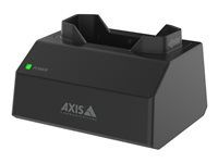 Nabíjacia a synchronizačná stanica - 1 zásuvka + AC napájací adaptér - 15 Watt (konektor kamery na telo) - čierna NCS S 9000-N - Európa - pre AXIS W101, W101 Body Worn Camera, W102, W102 Body Worn Camera, W120, W800