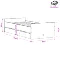 vidaXL Rám postele Staré drevo 90 x 200 cm Kompozitné drevo