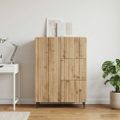 vidaXL Servírovacia skriňa Dub artisan 66 x 34,5 x 91,5 cm