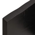 vidaXL Nástenná polica tmavohnedá 60x50x(2-4) cm ošetrený dubový masív