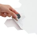 vidaXL Hexagónová dlažba 50 ks Biela 30 x 30 cm Polyuretán a PET