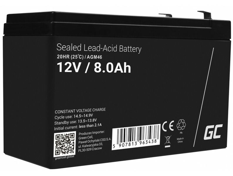 Green Cell AGM46 AGM batéria 12V 8Ah