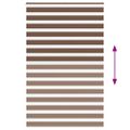 vidaXL Zebra roleta hnedá 150x230 cm šírka látky 145,9 cm polyester