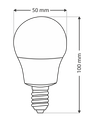 LED žiarovka Trixline 8W E14 A50 studená biela