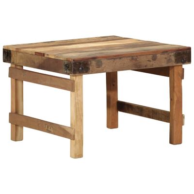vidaXL Konferenčný stolík Hnedá 60 x 55 x 40 cm Masívne obnovené drevo