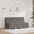 vidaXL Bezrúčková modulárna sofa jednotka 3 ks Svetlosivá