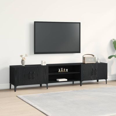 vidaXL TV skrinka Čierny dub 180 x 31,5 x 40 cm Kompozitné drevo
