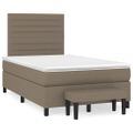 vidaXL Boxspring posteľ s matracom sivohnedý 120x200 cm látka