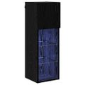 vidaXL Nástenný TV kabinet 30,5 x 30 x 90 cm Čierny dub