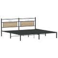 VidaXL Rám postele bez matraca Dub Sonoma 200x200 cm Konštrukcia dreva