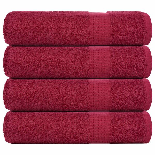 vidaXL Utierky na ruky FROGN 4 ks bordové 50x100 cm 360 g/m²