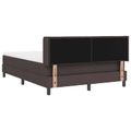 vidaXL Posteľ s pružinovým rámom Tmavohnedá 200 x 140 cm látka