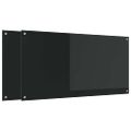 vidaXL Kuchynský obklad 2 ks Čierna 120 x 60 cm tvrdené sklo