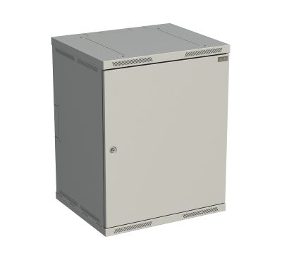 Rozvádzač nástenný SENSA 15U 500 mm, dvere plech, RAL 7035, SENSA-15U-65-21-G