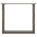vidaXL Nohy konferenčného stolíka v tvare U, 2 ks, prírodná oceľ, 50 x (42-43) cm, oceľ