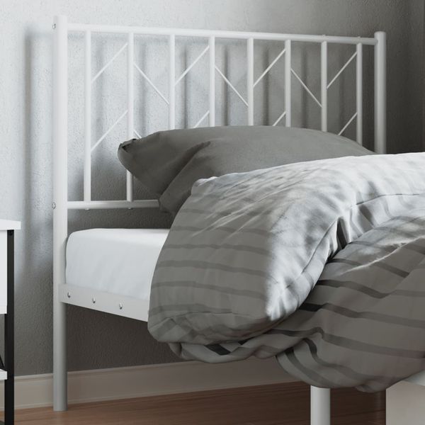 vidaXL Kovové náhradné čelo postele biele 90 cm