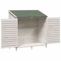 vidaXL Záhradný prístrešok so strechou Biela 106 x 56 x 113,5 cm