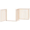 vidaXL Brána pre psa s dverami skladacia 4 panely 320cm topoľové drevo