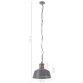 vidaXL Industriálna závesná lampa 32 cm, sivá E27
