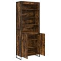 vidaXL Vysoké skrinky Dymová dub 79 x 36 x 200 cm Kompozitné drevo
