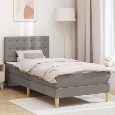 vidaXL Rám postele s matracom Sivohnedá 80 x 200 cm Látka