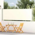 vidaXL Zaťahovacia bočná markíza na terasu 117x614 cm krémová