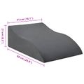 vidaXL Vankúš na nohy 68 x 41 x 21 cm PU pena Sivá