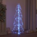 vidaXL Vianočný stromček 100 LED Modrá 120 cm Akryl