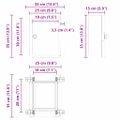 vidaXL Ovládacia skriňa Sivá 32 x 15 x 35 cm ABS plast