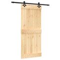 vidaXL Posuvné dvere Prírodná a čierna 90 x 210 cm