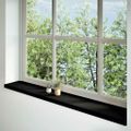 vidaXL Okenný parapet 2 ks hnedočierná 160x25x2 cm dubový masív