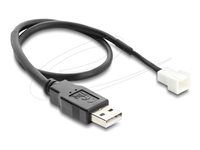 Delock - Napájací kábel ventilátora - USB (M) na 3-pinový konektor ventilátora (M) - 5 V - 30 cm