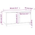 vidaXL TV skrinka sivá 80x35x40,5 cm masívna borovica