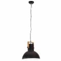 vidaXL Industriálna závesná lampa 25 W čierna mangovník 52 cm okrúhla E27