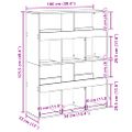 vidaXL Deliaca stena betónová sivá 100x33x125,5 cm kompozitné drevo