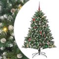 vidaXL Umelý vianočný stromček Zelená 150 cm PVC, plast a oceľ