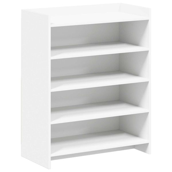 vidaXL Skriňa na topánky Biela 73,5 x 36 x 92 cm Kompozitné drevo