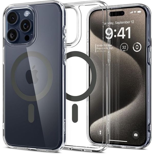 Spigen Ultra Hybrid Magsafe puzdro pre iPhone 15 Pro Max 6,7" grafitové