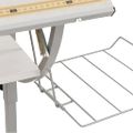vidaX Písací stôl biely a sivý 110x53x(58-87) cm spracované drevo oceľ