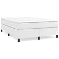 vidaXL Posteľný rám s boxspringom biely 140x200 cm umelá koža