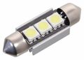 Žiarovka 3 SMD LED 12 V suf. SV8.5 36 mm s rezistorom CAN-BUS ready biela