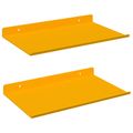 vidaXL Závesná polica 2 ks Horčicová žltá 30 x 18 x 2,5 cm Oceľ