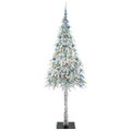 vidaXL Vianočný stromček s 300 LED-i Biela 210 cm PE a oceľ